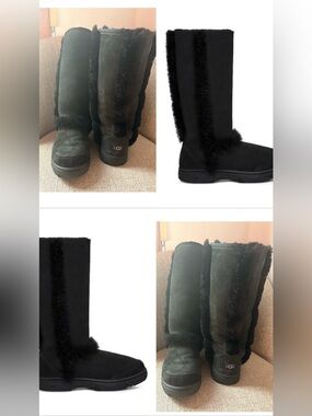 UGG Black Suburst Tall SIZE 8.5 US
